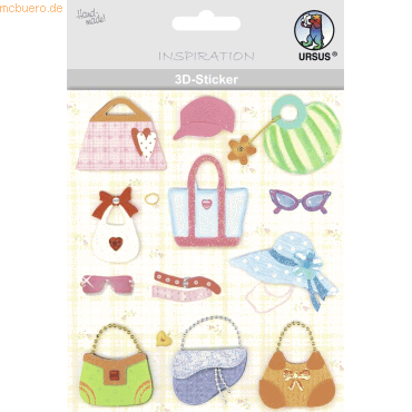 4008525010517 - 5 x 3D-Sticker Motiv 31 - Handtaschen