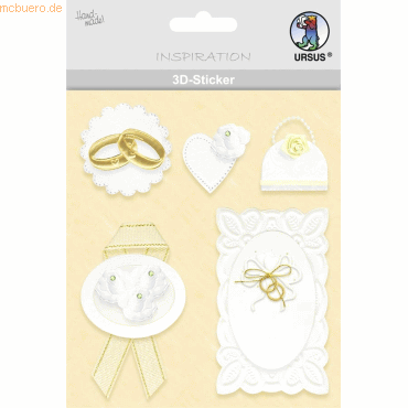 4008525694380 - 5 x 3D-Sticker Motiv 50 - Hochzeit 4008525694380 - 5 x 3D-Sticker Motiv 50 - Hochzeit
