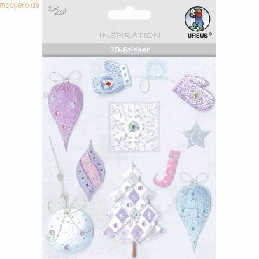 4008525694625 - 5 x 3D-Sticker Motiv 84 - Weihnachten