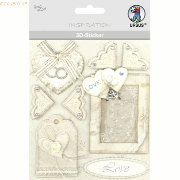 4008525014324 - 5 x 3D-Sticker Motiv 98 - Liebe