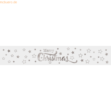 4008525213505 - 5 x Banderole weiß silber Motiv 12 Merry Christmas VE=5 St 4008525213505 - 5 x Banderole weiß silber Motiv 12 Merry Christmas VE=5 St