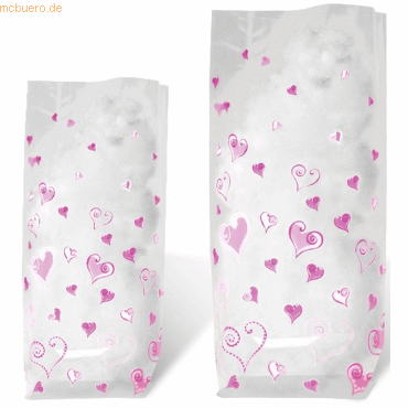 4008525102397 - 10 x Geschenk-Bodenbeutel Herzen 145x235cm 4008525102397 - 10 x Geschenk-Bodenbeutel Herzen 145x235cm
