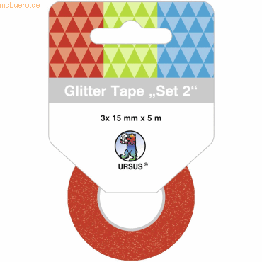 4008525225362 - 5 x Glitter Tape 15mmx5m VE=3 Rollen Set 02