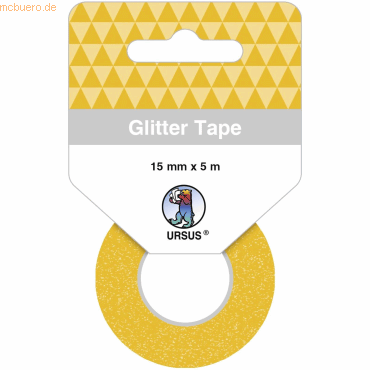 4008525189312 - 5 x Glitter Tape 15mmx5m dunkelgold