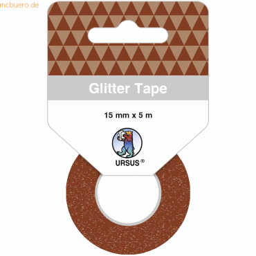 4008525191513 - 5 x Glitter Tape 15mmx5m braun