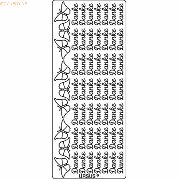 4008525645757 - 5 x Kreativsticker 10x23cm Motiv 03 VE=1 Stück gold