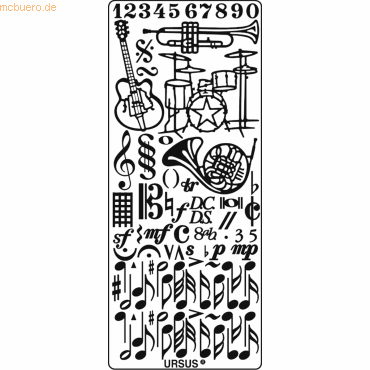 4008525645931 - 5 x Kreativsticker 10x23cm Motiv 21 VE=1 Stück gold 4008525645931 - 5 x Kreativsticker 10x23cm Motiv 21 VE=1 Stück gold