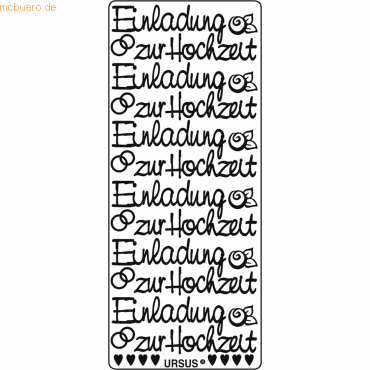 4008525012641 - 5 x Kreativsticker 10x23cm Motiv 82 VE=1 Stück gold 4008525012641 - 5 x Kreativsticker 10x23cm Motiv 82 VE=1 Stück gold
