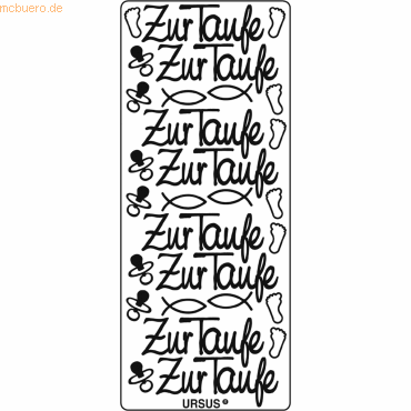 4008525017837 - 5 x Kreativsticker 10x23cm Motiv 94 VE=1 Stück gold