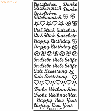 4008525646402 - 5 x Kreativsticker 10x23cm Motiv 01 VE=1 Stück silber 4008525646402 - 5 x Kreativsticker 10x23cm Motiv 01 VE=1 Stück silber