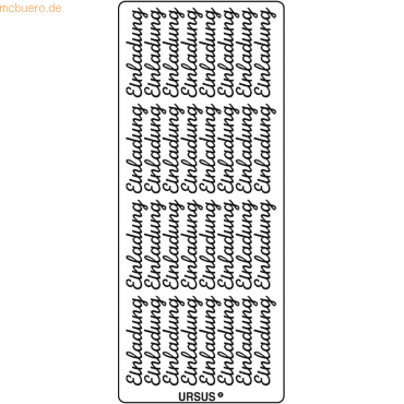 4008525646419 - 5 x Kreativsticker 10x23cm Motiv 02 VE=1 Stück silber