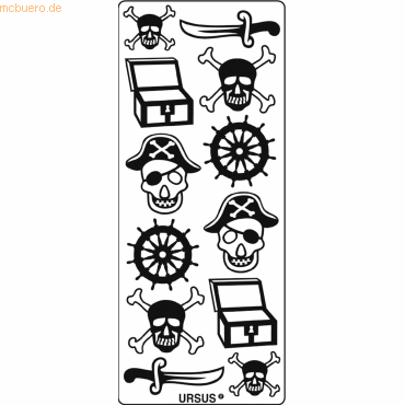 4008525017943 - 5 x Kreativsticker 10x23cm Motiv 100 VE=1 Stück silber