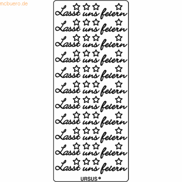 4008525151708 - 5 x Kreativsticker 10x23cm Motiv 117 VE=1 Stück silber