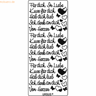 4008525151722 - 5 x Kreativsticker 10x23cm Motiv 119 VE=1 Stück silber