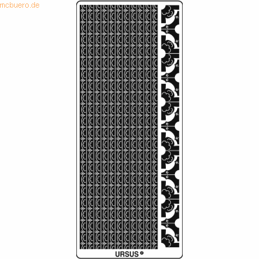 4008525646792 - 5 x Kreativsticker 10x23cm Motiv 40 VE=1 Stück silber