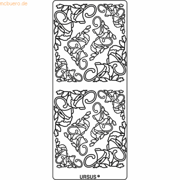 4008525646853 - 5 x Kreativsticker 10x23cm Motiv 46 VE=1 Stück silber