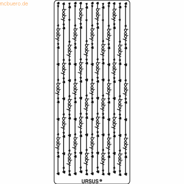 4008525012924 - 5 x Kreativsticker 10x23cm Motiv 85 VE=1 Stück silber