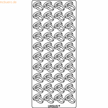 4008525012986 - 5 x Kreativsticker 10x23cm Motiv 91 VE=1 Stück silber