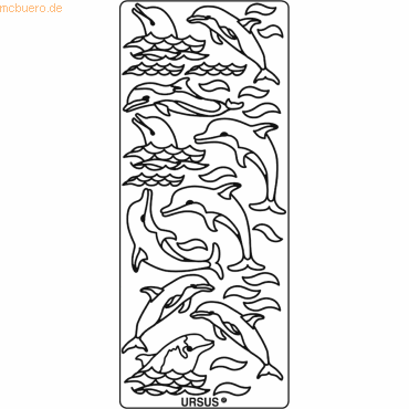 4008525647843 - 5 x Hologramm-Kreativsticker 10x23cm Motiv 18 VE=1 Stück s