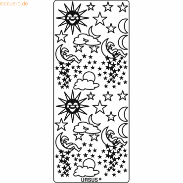 4008525647850 - 5 x Hologramm-Kreativsticker 10x23cm Motiv 22 VE=1 Stück s