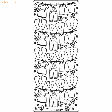 4008525648529 - 5 x Hologramm-Kreativsticker 10x23cm Motiv 25 VE=1 Stück p