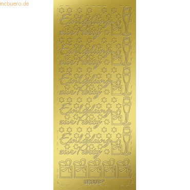 4008525151814 - Kreativsticker 10x23cm Motiv 116 VE=5 Stück gold