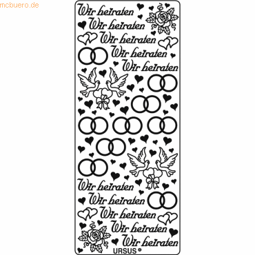 4008525648475 - Kreativsticker 10x23cm Motiv 28 VE=5 Stück gold