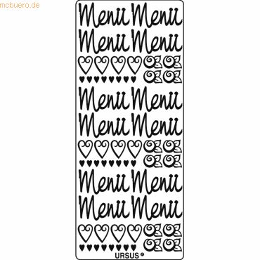 4008525013204 - Kreativsticker 10x23cm Motiv 80 VE=5 Stück gold