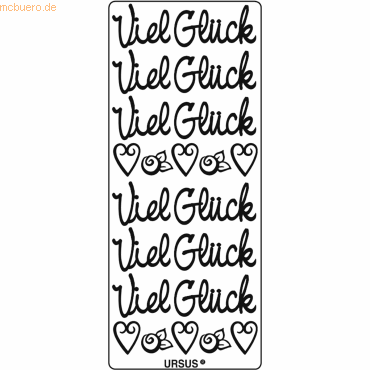 4008525013211 - Kreativsticker 10x23cm Motiv 81 VE=5 Stück gold