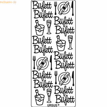 4008525017998 - Kreativsticker 10x23cm Motiv 96 VE=5 Stück gold