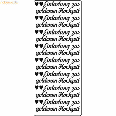 4008525018018 - Kreativsticker 10x23cm Motiv 98 VE=5 Stück gold 4008525018018 - Kreativsticker 10x23cm Motiv 98 VE=5 Stück gold