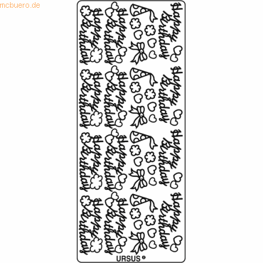 4008525650041 - Kreativsticker 10x23cm Motiv 10 VE=5 Stück silber