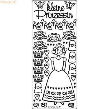 4008525019374 - Kreativsticker 10x23cm Motiv 104 VE=5 Stück silber