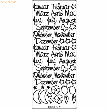 4008525152002 - Kreativsticker 10x23cm Motiv 123 VE=5 Stück silber 4008525152002 - Kreativsticker 10x23cm Motiv 123 VE=5 Stück silber