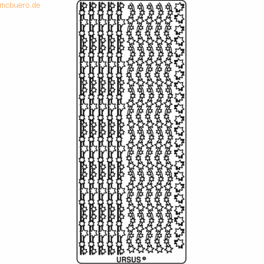 4008525650393 - Kreativsticker 10x23cm Motiv 35 VE=5 Stück silber