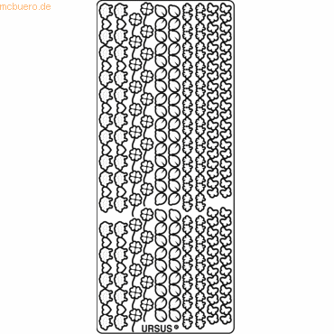 4008525639978 - Kreativsticker 10x23cm Motiv 38 VE=5 Stück silber