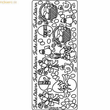 4008525650638 - Kreativsticker 10x23cm Motiv 57 VE=5 Stück silber