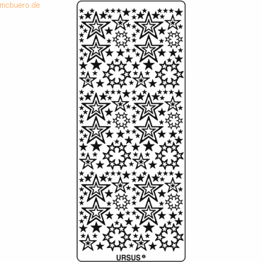 4008525650720 - Kreativsticker 10x23cm Motiv 65 VE=5 Stück silber