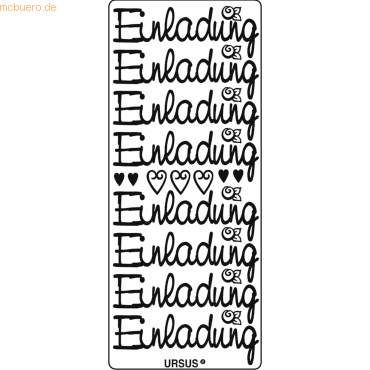 4008525013426 - Kreativsticker 10x23cm Motiv 77 VE=5 Stück silber