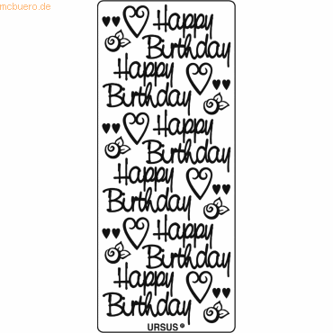 4008525013433 - Kreativsticker 10x23cm Motiv 78 VE=5 Stück silber 4008525013433 - Kreativsticker 10x23cm Motiv 78 VE=5 Stück silber