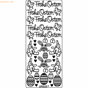 4008525018049 - Kreativsticker 10x23cm Motiv 95 VE=5 Stück silber 4008525018049 - Kreativsticker 10x23cm Motiv 95 VE=5 Stück silber