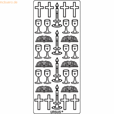 4008525018063 - Kreativsticker 10x23cm Motiv 97 VE=5 Stück silber