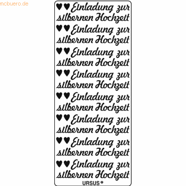 4008525018070 - Kreativsticker 10x23cm Motiv 99 VE=5 Stück silber