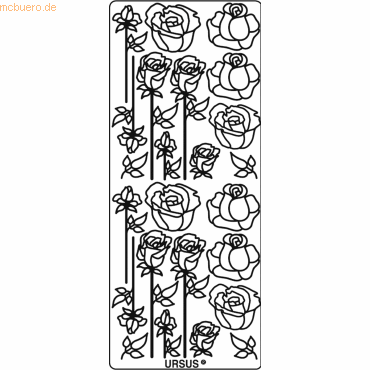 4008525649298 - Hologramm-Kreativsticker 10x23cm Motiv 52 VE=5 Stück gold