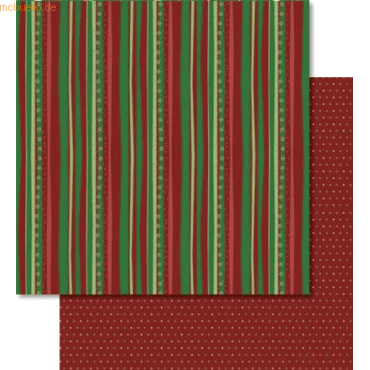 4008525097815 - Scrapbook Paper Winterzauber rot grün 12x12 Zoll VE=5 Blat