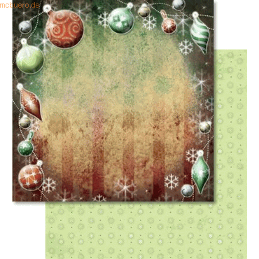 Ludwig Bähr Scrapbook Paper Premium Glitter 30,5x30,5cm VE=5 Blatt Mot