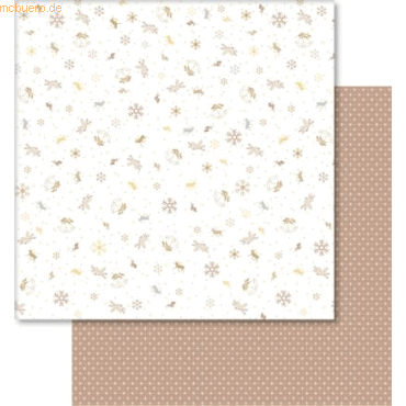 4008525727361 - Scrapbook Paper Classic Christmas creme braun12x12 Zoll VE