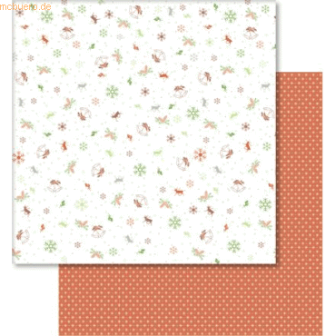 4008525727514 - Scrapbook Paper Classic Christmas rot grün12x12 Zoll VE=5