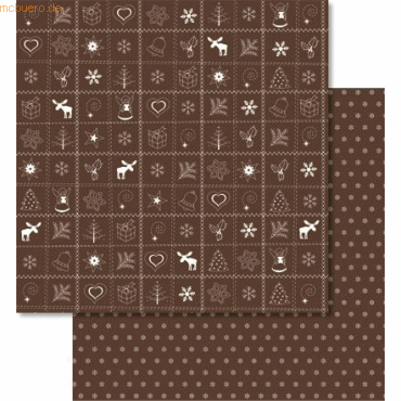 4008525728443 - Scrapbook Paper Country Christmas 12x12 Zoll VE=5 Blatt br