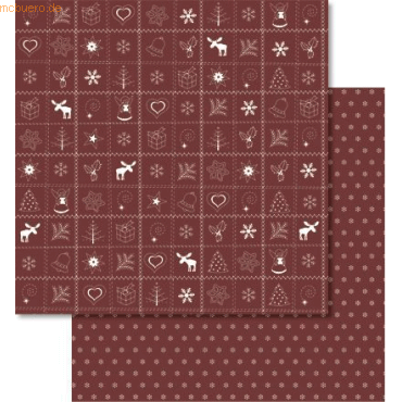 4008525728450 - Scrapbook Paper Country Christmas12x12 Zoll VE=25 Blatt ro